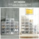 image 5 of HOMCOM 18PCS Stackable Clear Plastic Shoe Storage Box for UK/EU Size 8.5/43