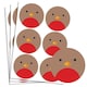 image 1 of Christmas Robin Round Stickers 88mm - Sheet of 6