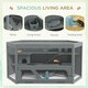 image 5 of PawHut 3 Tier Wooden Hamster Cage Gerbil Play Centre w/ Sliding Tray Ramps