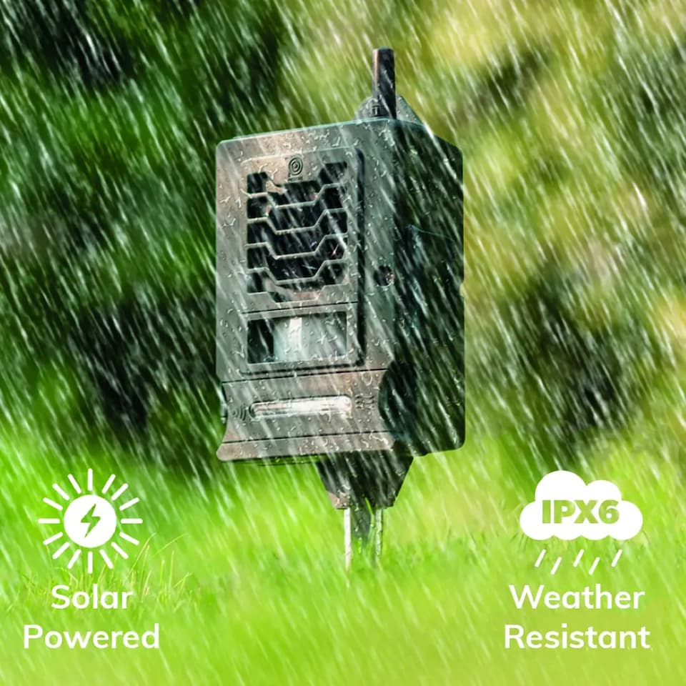 image 1 of Ultrasonic Smart Link Cat Repellent System Battery Powered IPX4