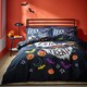 image 1 of Catherine Lansfield Halloween Trick or Treat Reversible Duvet Cover Set Black Black | Double