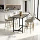 image 7 of Bar Stool Avane - with backrest, upholstered, velvet look | Cream | cream/gold | 57 x 48,50 x 108 cm | 4