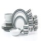image 1 of 24pc Brompton Grey Stripe Dinner Set