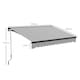 image 3 of Outsunny 3 x 2m Electric Retractable Awning, Aluminium Frame, Light Grey | Grey | 1