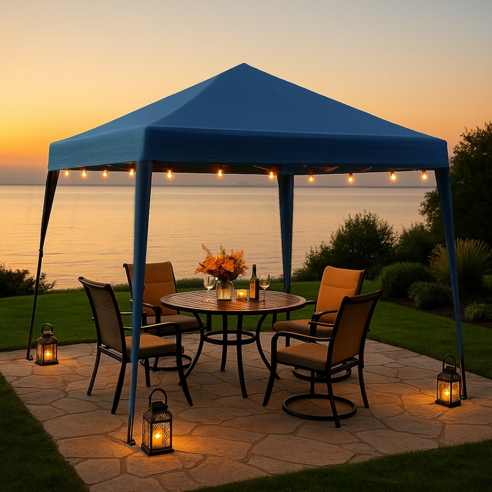 image 1 of Pop Up Gazebo 2m x 2m Outdoor Garden Marquee Tent Easy Up With Carry Bag