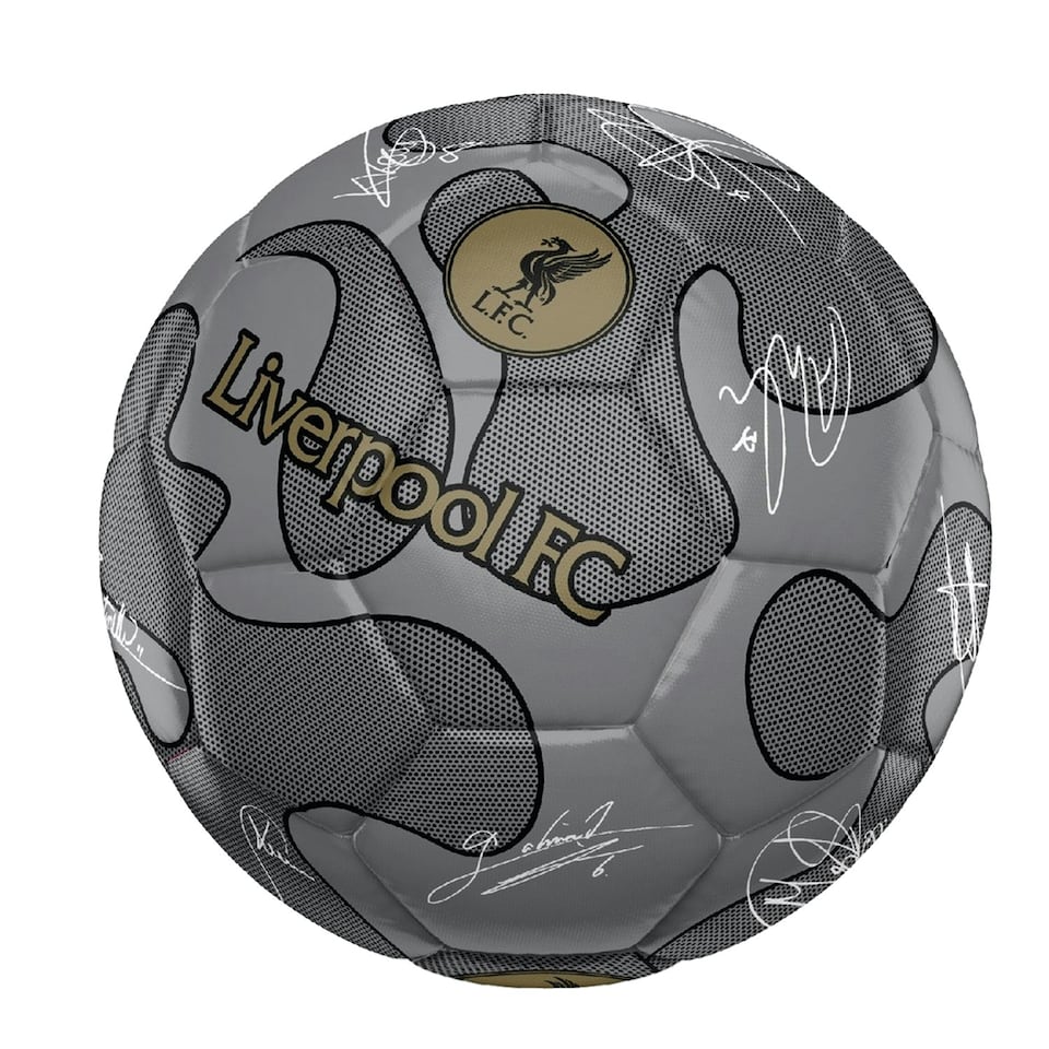 image 1 of Liverpool FC Signature 32 Panel Football - Silver - 5