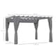 image 5 of Outsunny 3.6 x 3m Outdoor Pergola with Retractable Roof and Curtains, Garden Gazebo Canopy Sun Shade Shelter with Aluminum Frame, Dark Grey