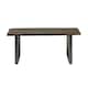 image 3 of Linden Live Edge Wood and Metal Coffee Table Brown