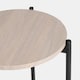 image 5 of OHS Round Side Table Coffee End Tables Nightstand with Metal Frame | Bronze | Natural