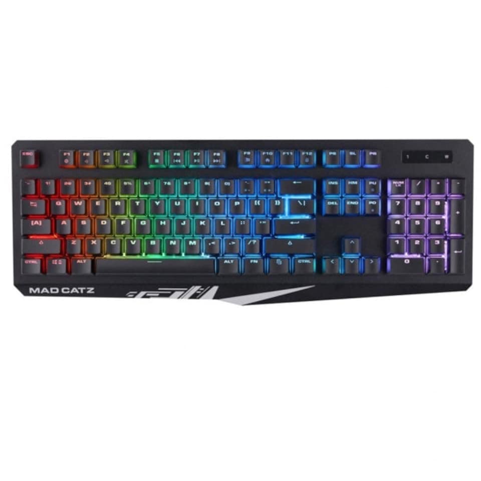 image 1 of Mad Catz S.T.R.I.K.E. 2 Membrane RGB Gaming Keyboard - Black