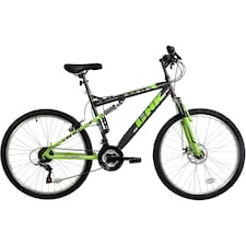 Basis Link DS Full Suspension Mountain Bike, 26" Wheel - Graphite/Lime