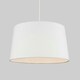 image 2 of ValueLights Doretta Fabric N/A White Tapered Ceiling Pendant Shade and LED Bulb