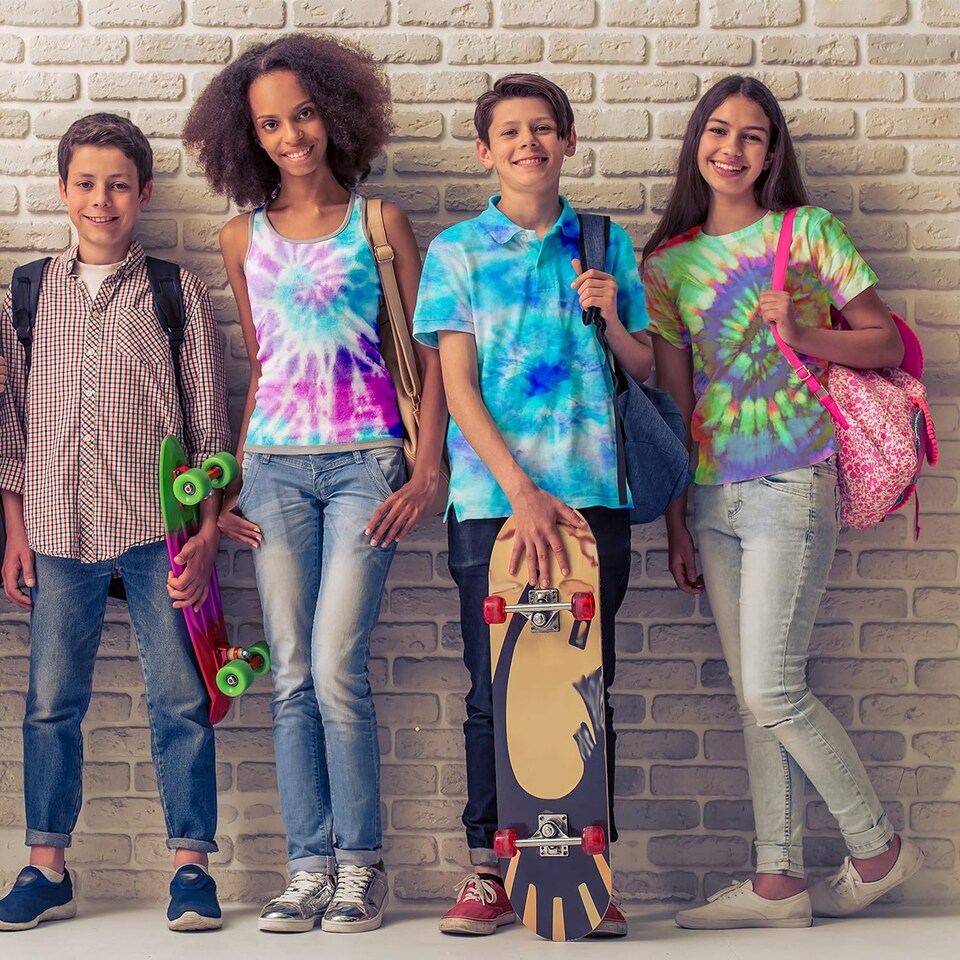 image 1 of Desire Deluxe Tie Dye Kit – Toy Set of Paint Colours Ink for Dyeing Fabric, Clothes – Creative Art Craft Boys Girls Kits Games Activity for Adults & Kids (5pc)