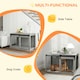 image 4 of PawHut Dog Crate Furniture with Removable Cushion for XL-sized Dogs - Grey