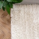 image 2 of KUKOON Cream Beige Deep Pile Shaggy Hallway Runner Rug 60cm x 240cm