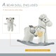 image 6 of HOMCOM Kids Plush Ride-On Rocking Horse with Plush Toy Sound Handle Grip