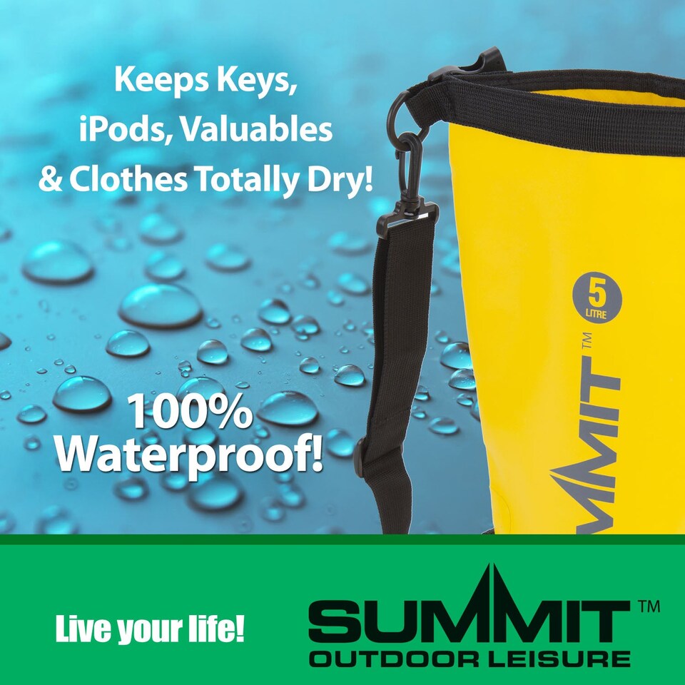 image 1 of PMS Summit Floating 5L Dry Bag - 100% Waterproof, Yellow
