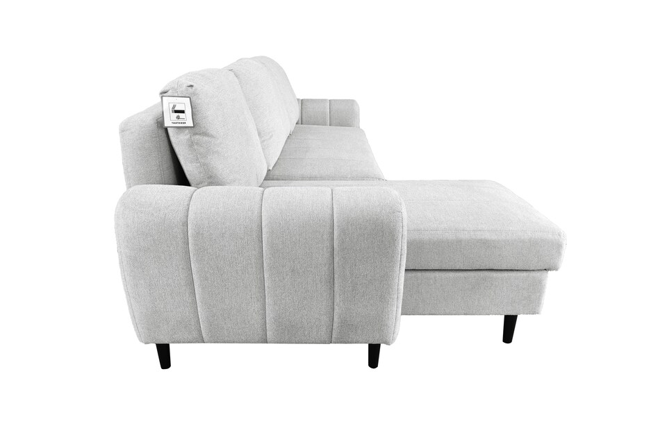 image 1 of Sienna 3 Seater Right Hand Facing Storage Sofa Bed in Grey, Silver or Beige | Silver | One Size
