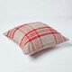 image 3 of Homescapes Grey & Red Tartan Pattern Cushion Cover - 60 x 60 cm | Red | Grey & Red | 60 x 60 cm