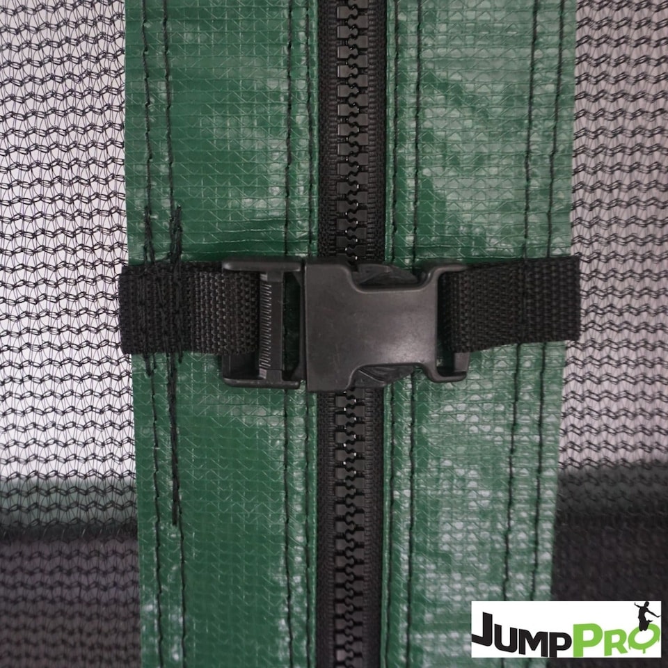 image 1 of JumpPRO® Xcite 9ft x 6ft Green Rectangular Trampoline with Enclosure