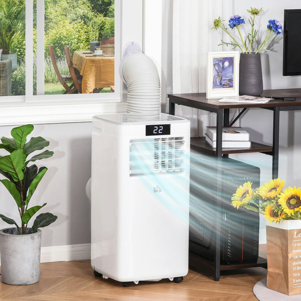 image 1 of HOMCOM 8000BTU Portable Air Conditioner 4 Modes LED Display Timer Home Office