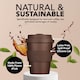 image 4 of Ecoffee Cup 6oz 180ml Reusable Eco-Friendly, Plant Based Coffee Cup with Silicone Lid & Sleeve, Spooky Action At A Distance | Brown | Spooky Action At A Distance