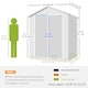 image 7 of Outsunny Garden Shed 6'x4.5' Plastic Tool Storage House w/ Lockable Double Doors