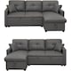 image 5 of Milano 3 Seater L Shape Pullout Sofa Bed with Deep Storage Compartment & Reversible Chaise Grey