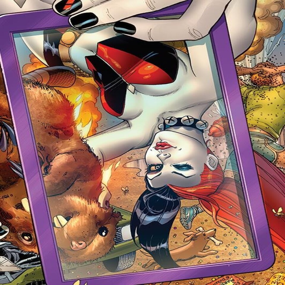 Harley Quinn (Selfie) 60x80x2cm Stretched Canvas Print