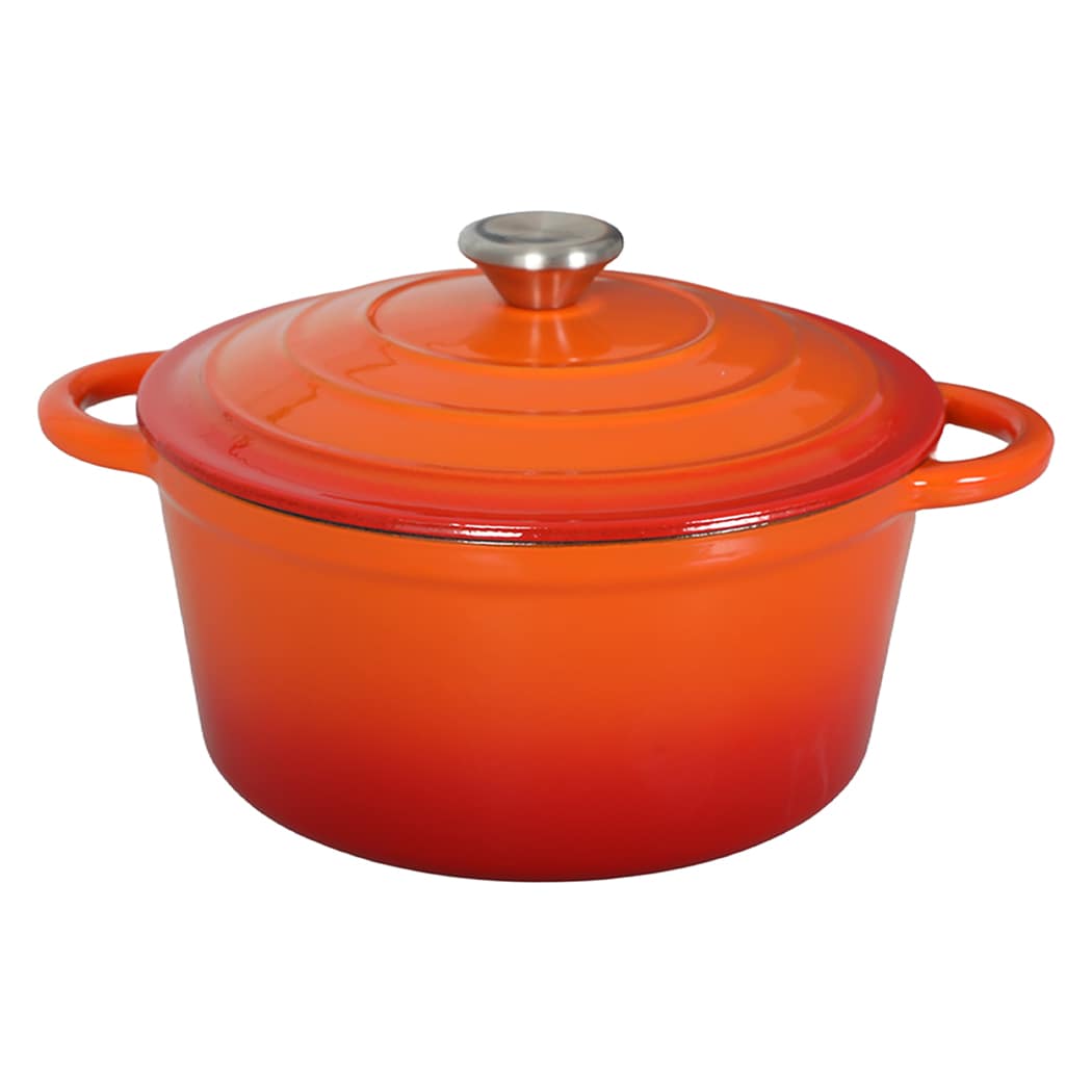 Toque Cast Iron Enameled Dutch Oven Pot Casserole Dish with Lid Non-Stick