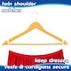 image 3 of Harbour Housewares Wooden Clothes Hanger - White - Pack of 30 - Wooden Hanger Coat Hanger Suit Hanger Jacket Hanger Shirt Hanger Trouser Hanger