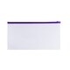 image 6 of Pack of 12 DL Clear Zippy Bags with Purple Zip