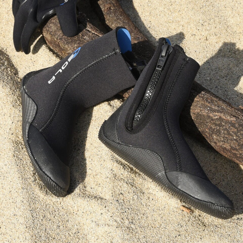 image 1 of Adults 5mm Watersports Zip Wetsuit Boots UK 8