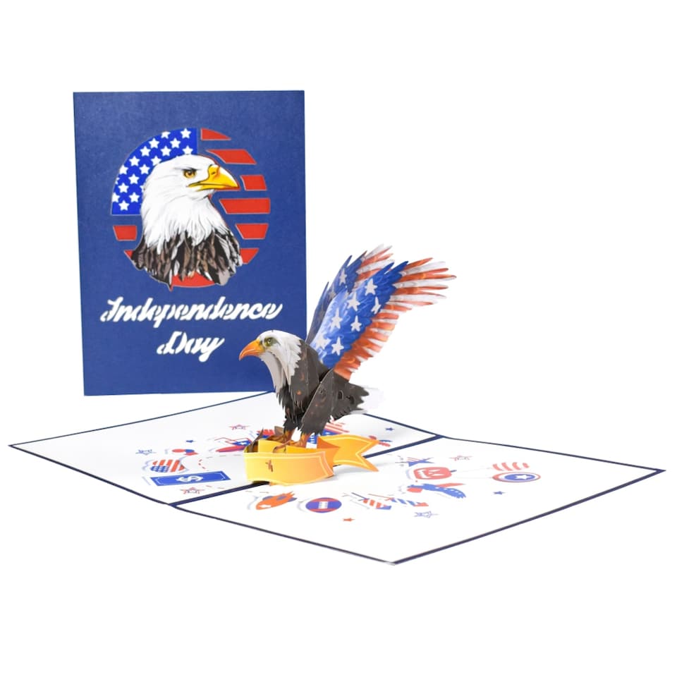 image 1 of Wings of Freedom 3D Pop-Up Independence Day Card