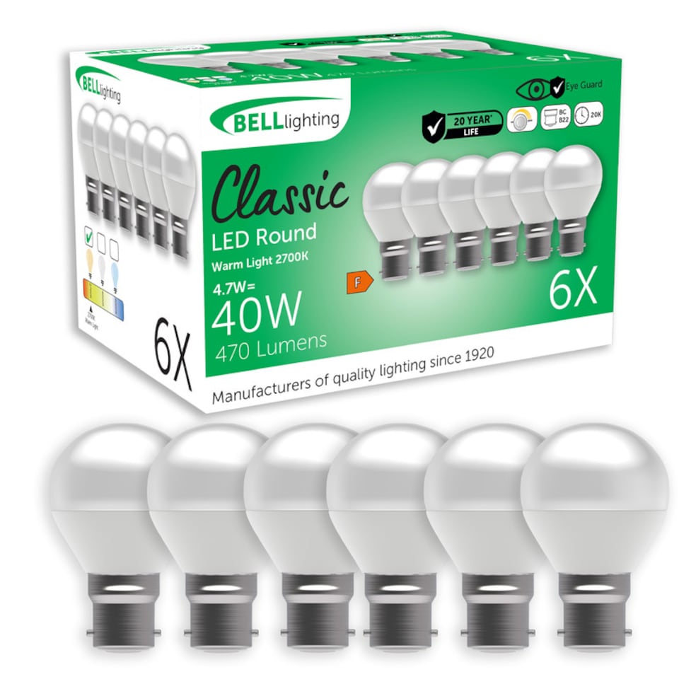 image 1 of BELL Lighting B22 Dimmable SMD Golf Ball Warm White 2700k 4.7W Bayonet Light Bulb
