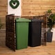 image 2 of 1.16m x 1.22m Double Garden Patio Willow Wheelie Bin Screen Hideaway