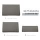 image 6 of Outsunny 3PCs Rattan Garden Seat Cushions Pads for Patio Furniture, Grey 