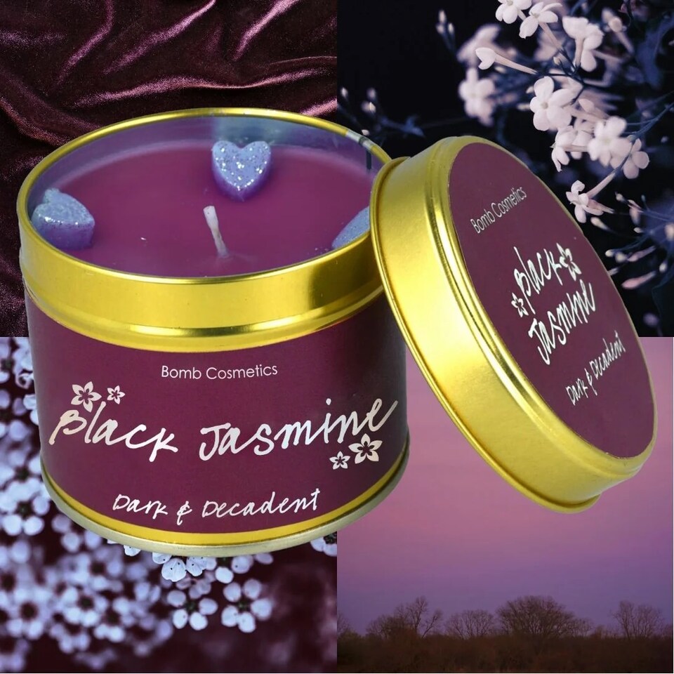 image 1 of Bomb Cosmetics Scented Tinned Candle Black Jasmine