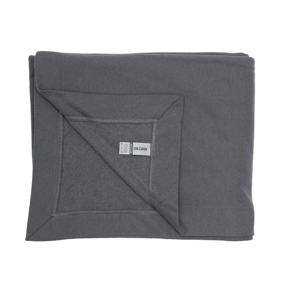 Gildan Fleece Stadium Blanket - Charcoal - One Size