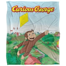 Curious George Kite Blanket - White - One Size