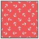 image 4 of Anchors on red background (Picutre Frame) Brown | Oak | L