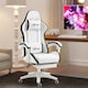 image 2 of Vinsetto Racing Style Gaming Chair with Reclining Function, White and Black