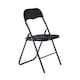 image 4 of 4-Pc Folding Chair Set with Cushioned PVC Seat and Back | Black | 4