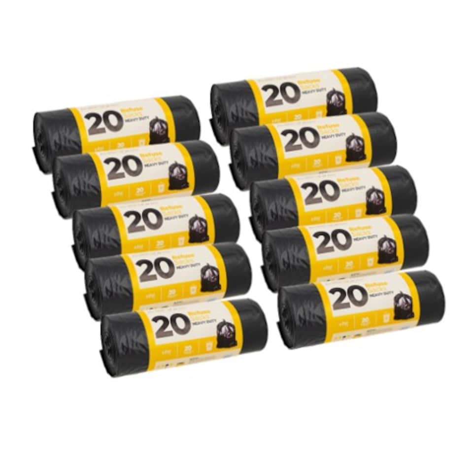 image 1 of Heavy Duty Bin Bags 80L 20 Pack Multipack 10