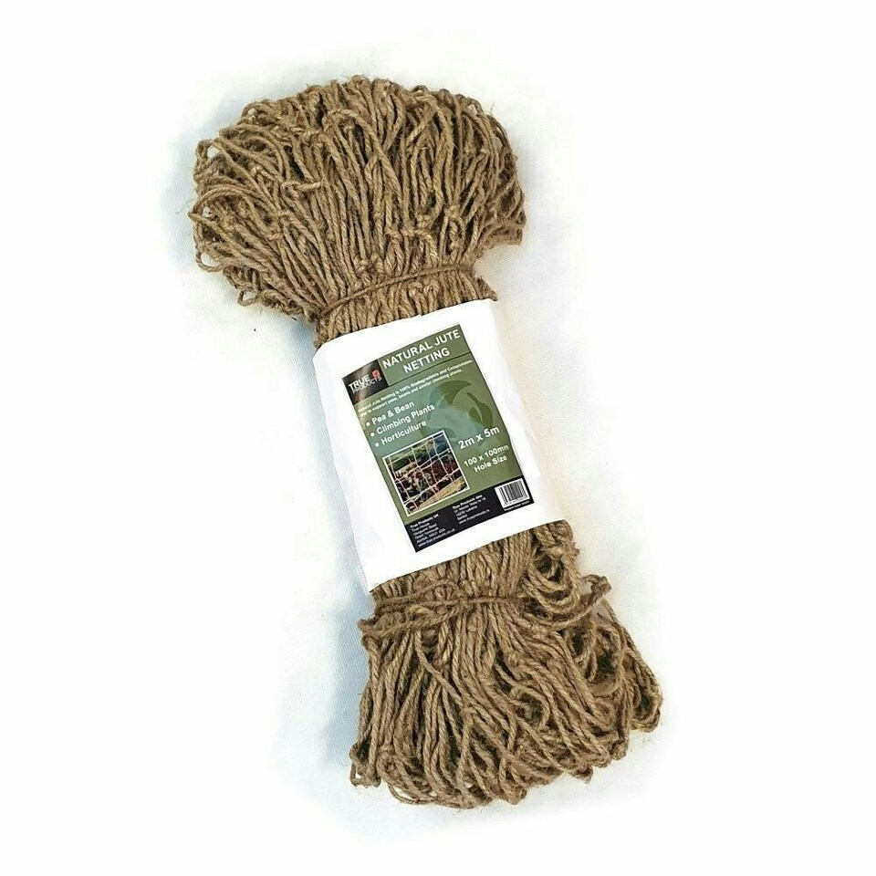 image 1 of True Products Jute Heavy Duty Pea Bean Netting For Climbing Plants 50mm 2m x 5m