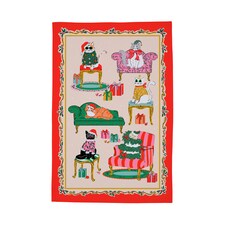 Ulster Weavers Christmas Cool Cats Tea Towel - Cotton Multi