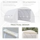 image 6 of Outsunny 6 x 3 x 2 m Polytunnel Greenhouse w Zippered Door and 8 Windows