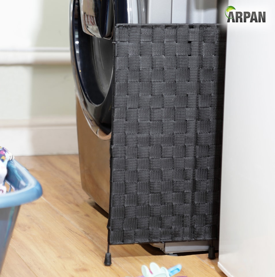 image 1 of ARPAN Laundry Basket Hamper with Lid & Insert Handles – Washing Bin Storage Organiser for Clothes, Toys & Household Essentials