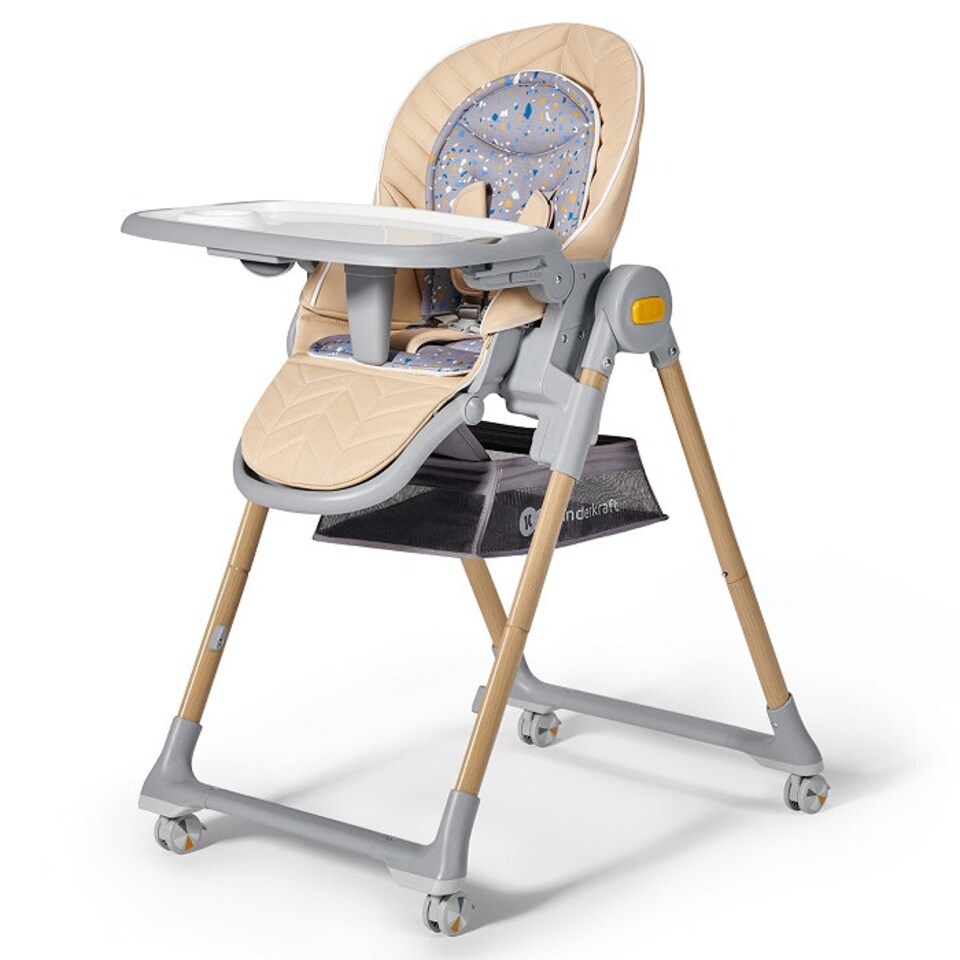 image 1 of Kinderkraft Lastree High Chair for Baby and Toddler - Wood