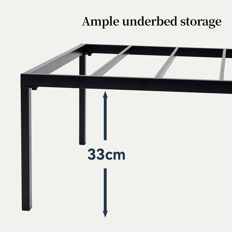 image 1 of MCC Direct Metal Bed frame King Size 5ft Black Metal Mattress base Florence